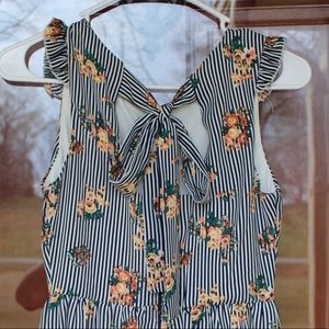 navy stripped dress with flowers!!!